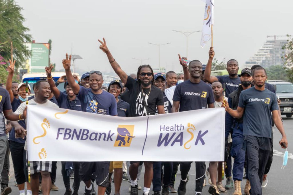 FBNBank holds health walk for staff and clients