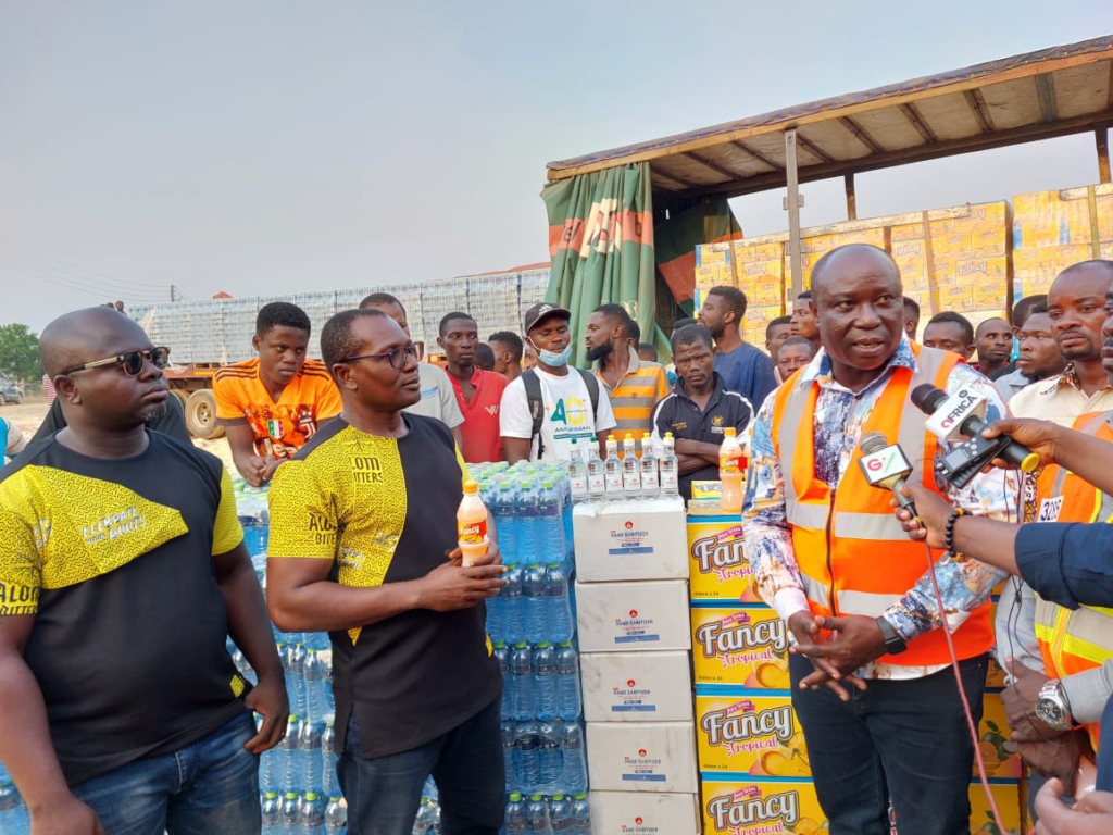 Kasapreko supports Apeatse explosion victims with ¢100k worth of products