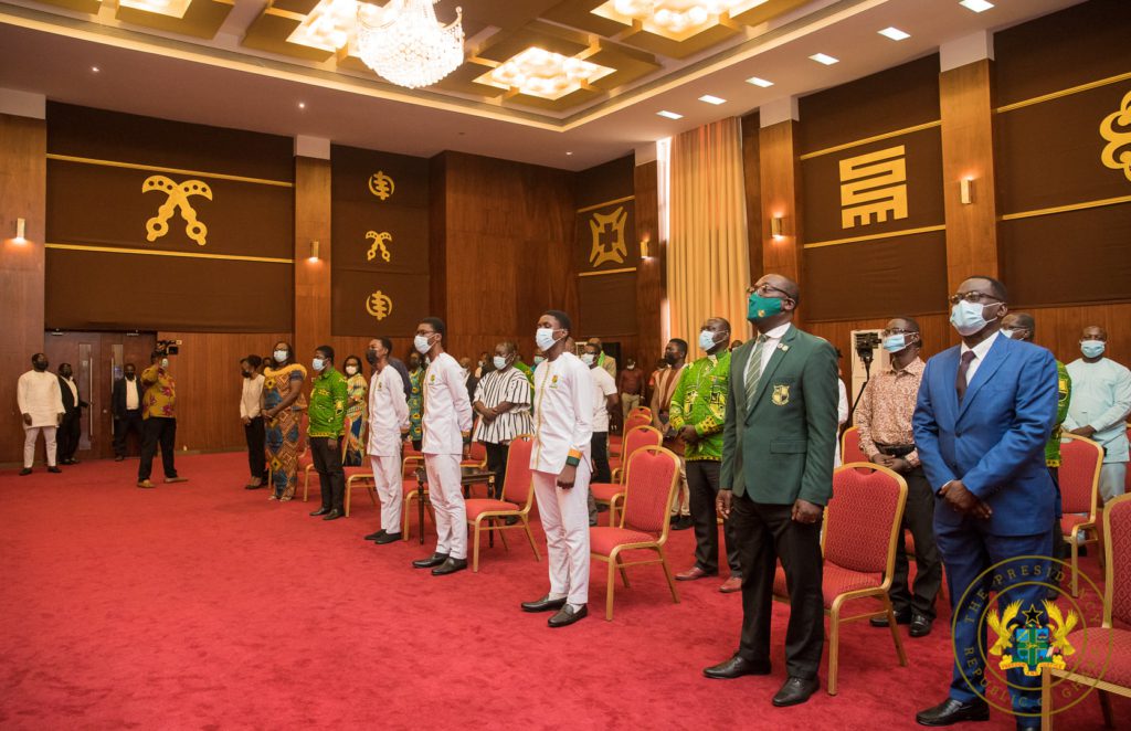 2021 NSMQ: Prempeh College presents trophy to Akufo-Addo