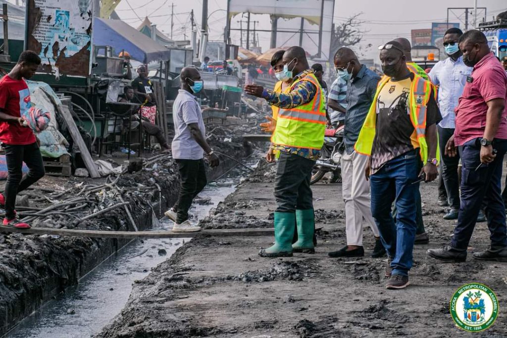 Remove all pipelines laid in Agbogbloshie drains to facilitate desilting works - Accra Mayor to Ghana Water