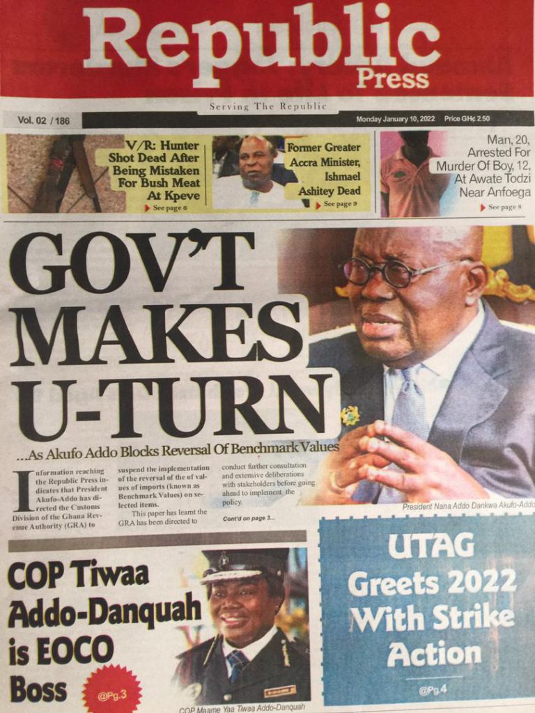 Today's front pages: Monday, January 10, 2022 Today's front pages: Monday, January 10, 2022