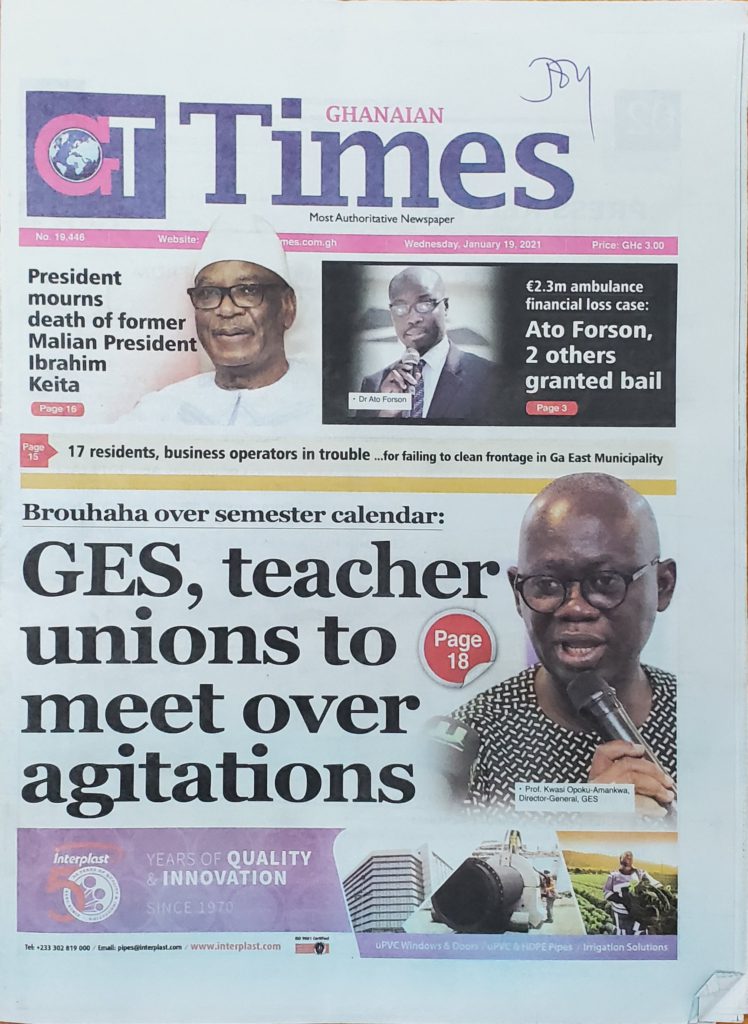 Today's front pages: Wednesday, January 19, 2022 Today's front pages: Wednesday, January 19, 2022