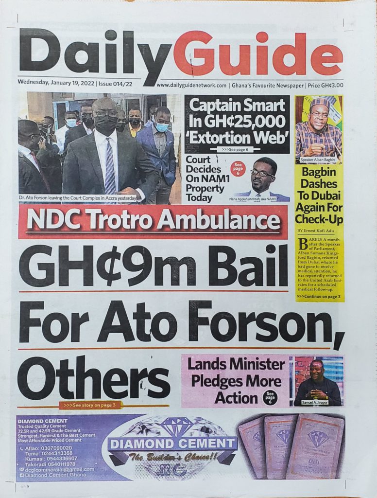 Today's front pages: Wednesday, January 19, 2022 Today's front pages: Wednesday, January 19, 2022
