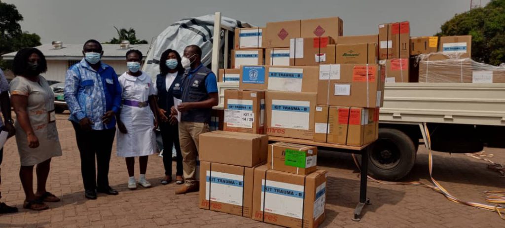 WHO donates trauma kits to Apeatse victims