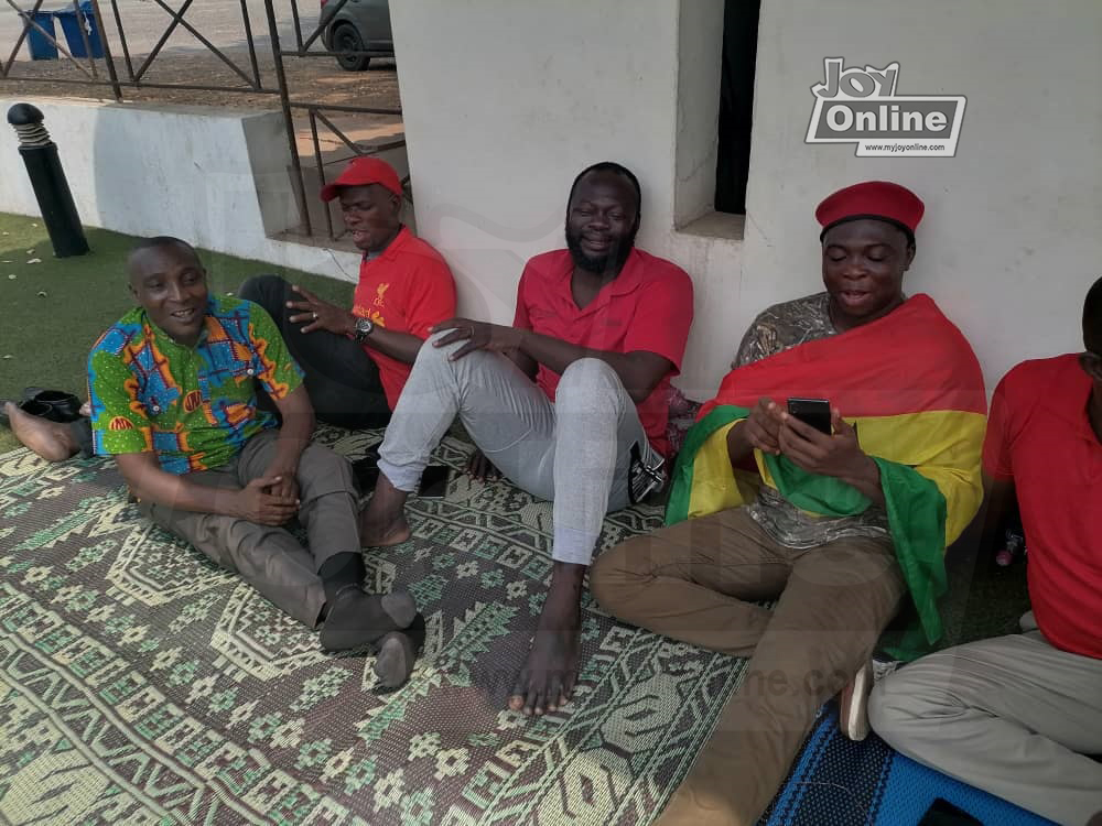 Group re-appears with mats and pillows to picket Parliament over E-Levy Group re-appears with mats and pillows to picket Parliament over E-Levy