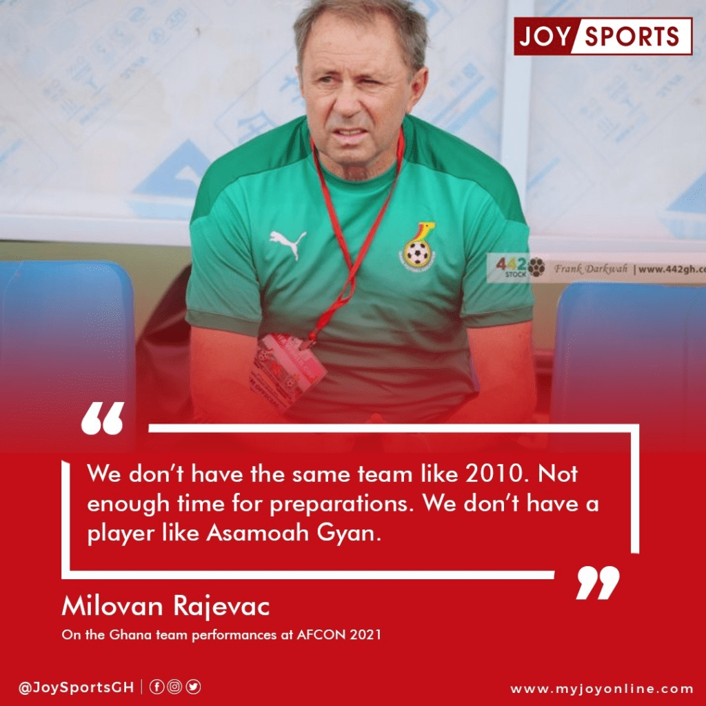 'We don't have a player like Asamoah Gyan' - Milovan Rajevac