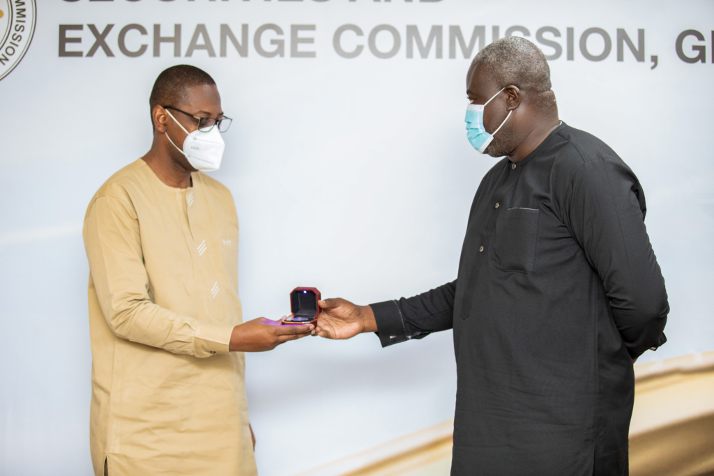 SEC boss, Daniel Ogbarmey Tetteh receives Otumfuo Commemorative Gold Coin