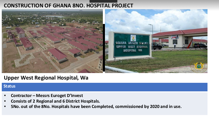Health Minister updates nation on progress of infrastructural projects