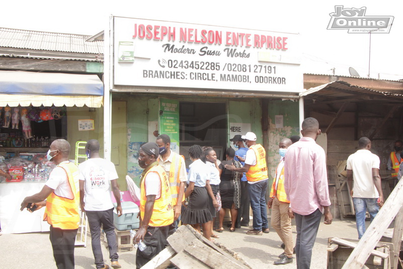 Photos: Kwame Nkrumah Interchange traders fall foul of Operation Clean Your Frontage rules