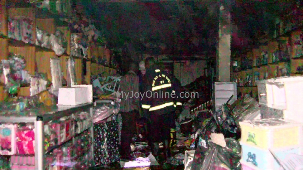 Fire destroys baby wear shop at Adum