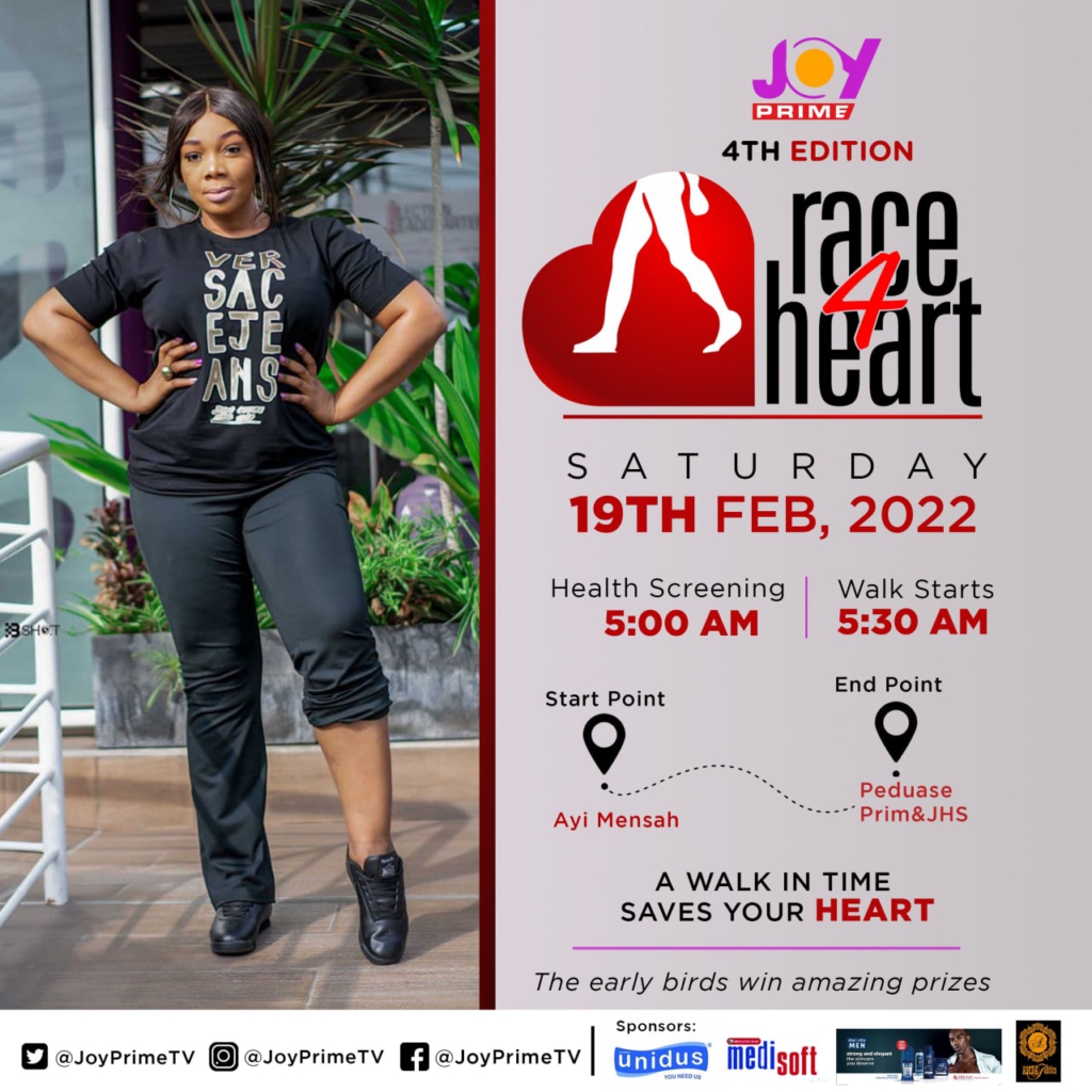Joy Prime to 'Race 4 Heart' on February 19