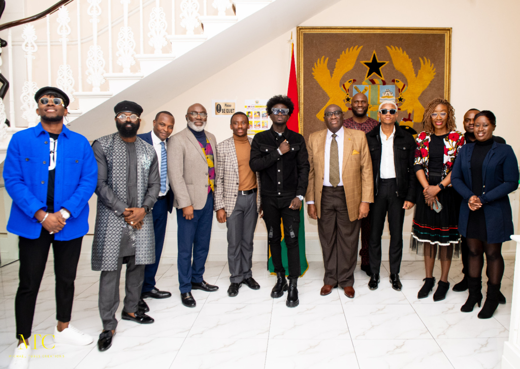 KiDi, Kuami Eugene pay courtsey call on Ghana's High Commission to UK