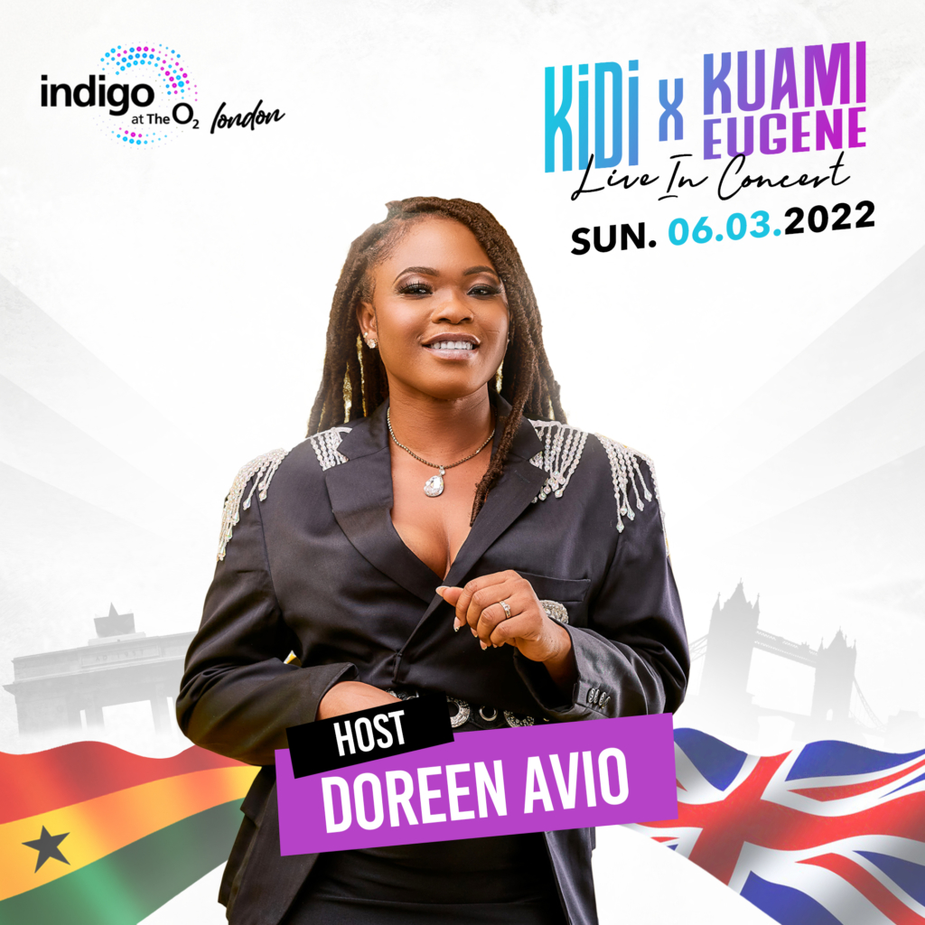 Doreen Avio to host 'KiDi & Kuami Eugene live in concert' at O2 Arena
