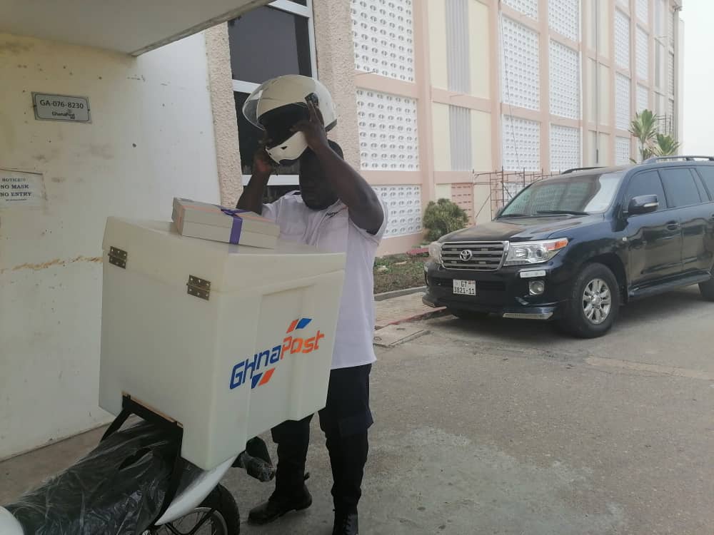 Ghana Post MD, Obour, delivers parcels on Val's Day