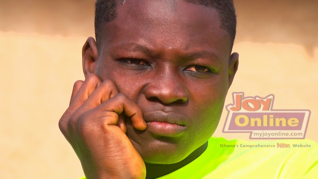 Down but not out - Inspirational story of a 16-year-old physically-challenged aspiring to be a footballer Wahab Kadir in pensive mood www.myjoyonline.com