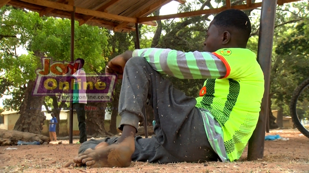 Down but not out - Inspirational story of a 16-year-old physically-challenged aspiring to be a footballer Wahab Kadir loves playing football www.myjoyonline.com