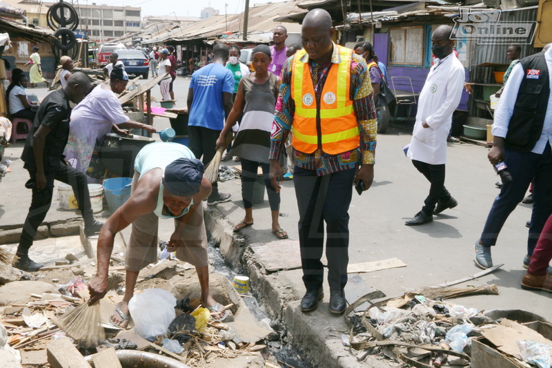 Operation Clean Your Frontage: Korle-wonko residents made to clean their surroundings