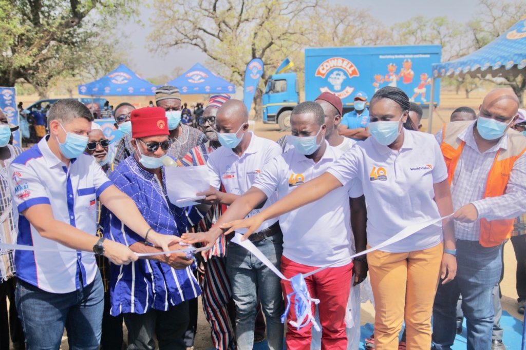 Cowbell commissions 2 boreholes in Upper East Region to commemorate World Water Day