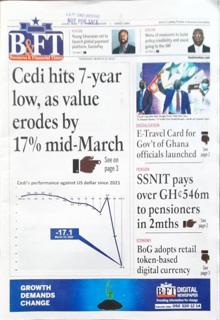 Today's front pages: Thursday, March 17, 2022 Today's front pages: Thursday, March 17, 2022
