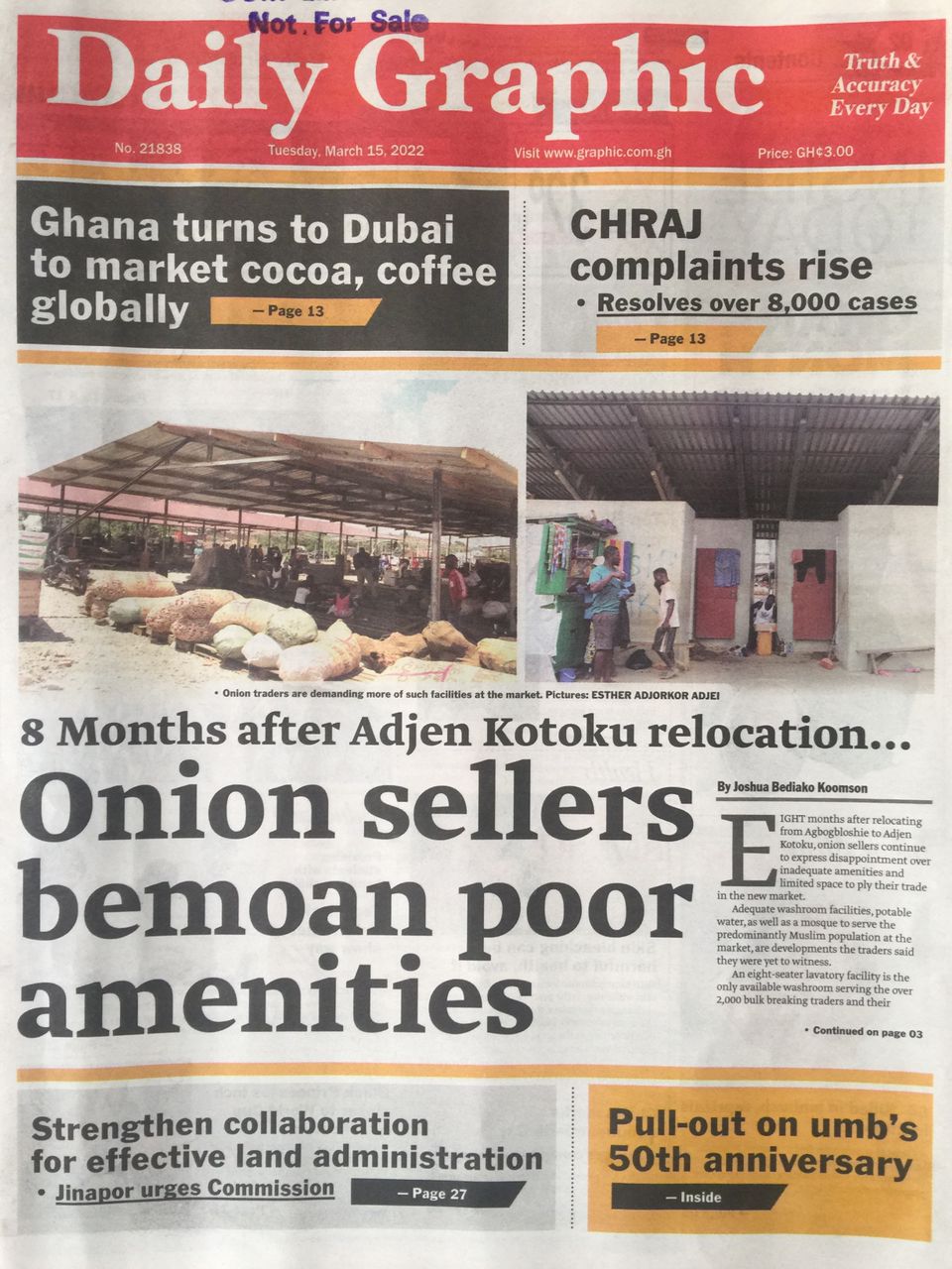 Today's front pages Tuesday, March 15, 2022