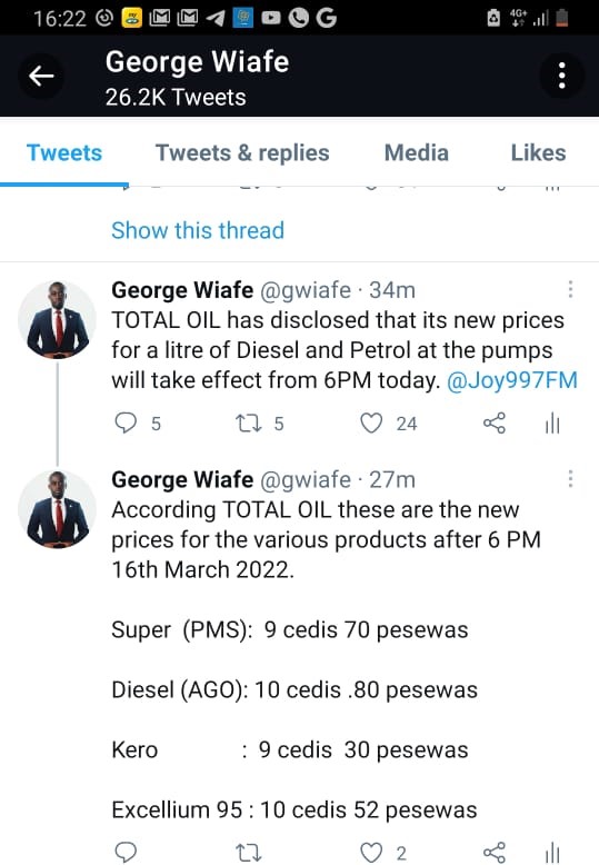 New fuel prices implemented; some Ghanaians alarmed