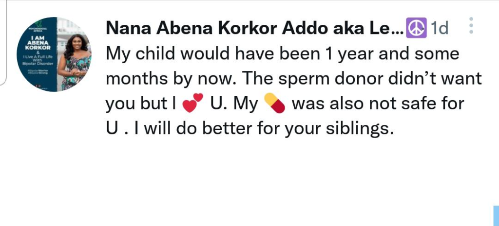 My child would have been over 1 year by now – Abena Korkor