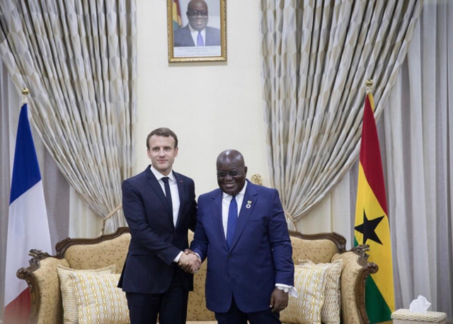 Akufo Addo and Emmanuel Macron