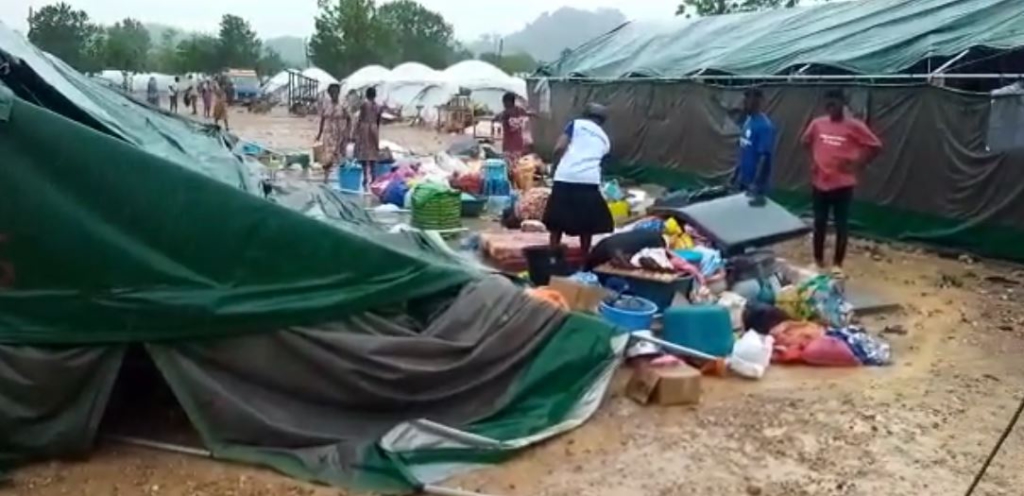 Appiatse relief camp hit by torrential rains, some tents destroyed