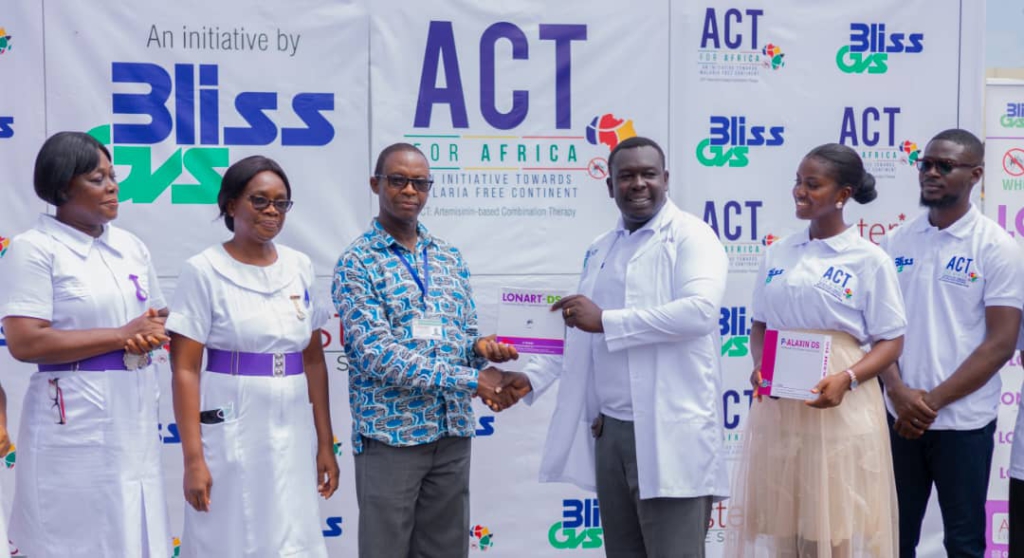 Efia Nkwanta Hospital receives anti-malarial drugs from Bliss GVS Ghana