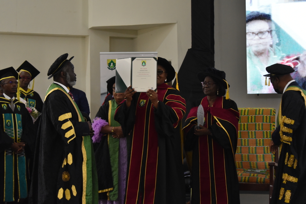 UAHS confers honorary doctorate degrees on Jospong CEO, Prof. Margaret Gyapong