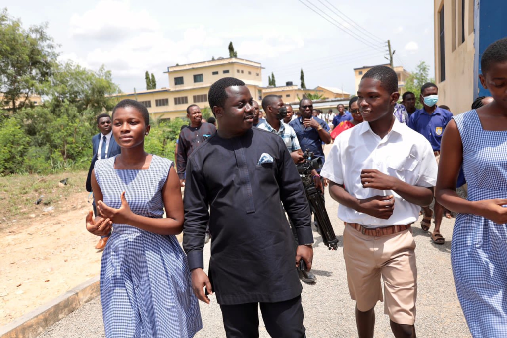 Deputy Education Minister eats Jollof with students of St John's Grammar SHS