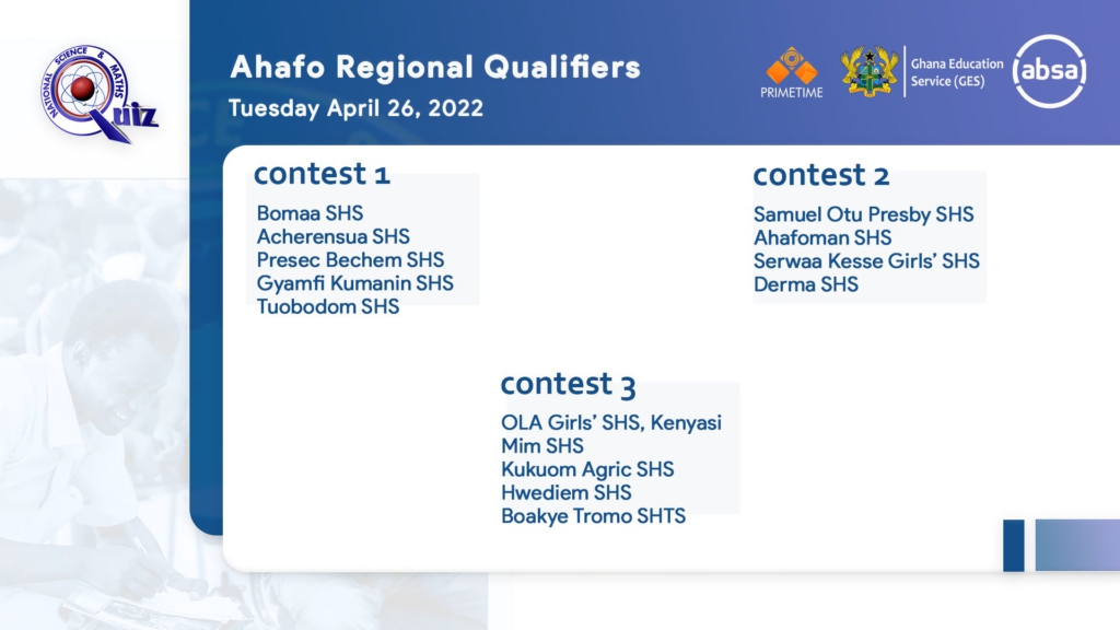 NSMQ 2022 regional qualifiers begin on April 25; here are all the fixtures