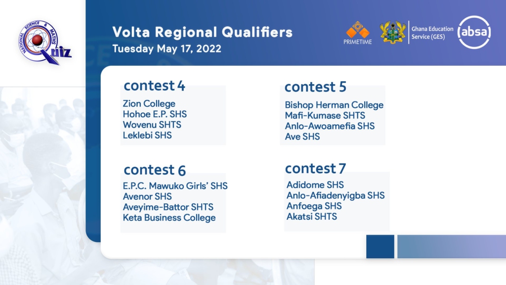 NSMQ 2022 regional qualifiers begin on April 25; here are all the fixtures NSMQ 2022 regional qualifiers begin on April 25; here are all the fixtures
