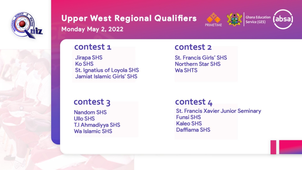 NSMQ 2022 regional qualifiers begin on April 25; here are all the fixtures NSMQ 2022 regional qualifiers begin on April 25; here are all the fixtures