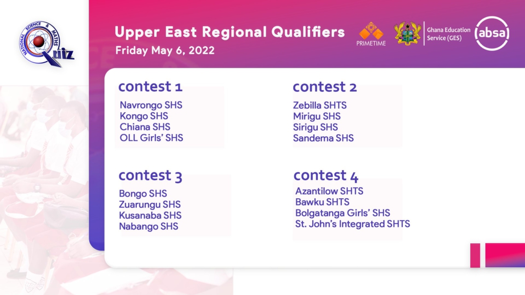 NSMQ 2022 regional qualifiers begin on April 25; here are all the fixtures