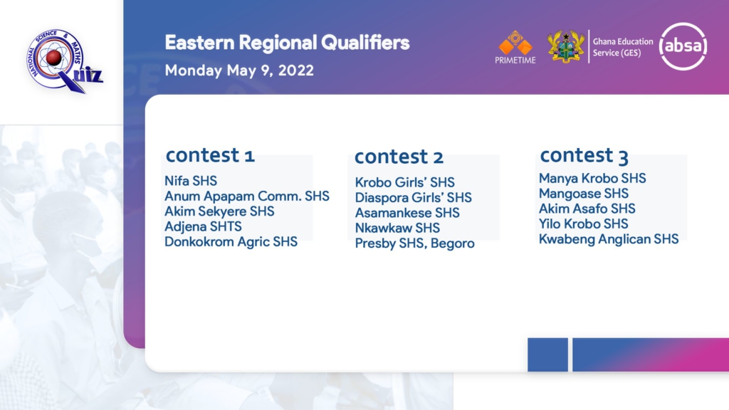 NSMQ 2022 regional qualifiers begin on April 25; here are all the fixtures