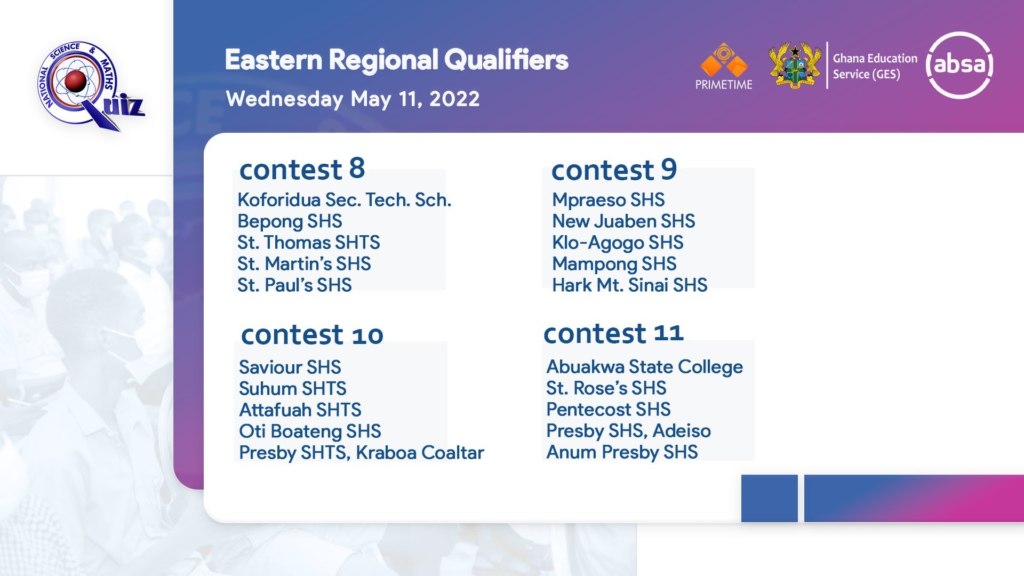 NSMQ 2022 regional qualifiers begin on April 25; here are all the fixtures