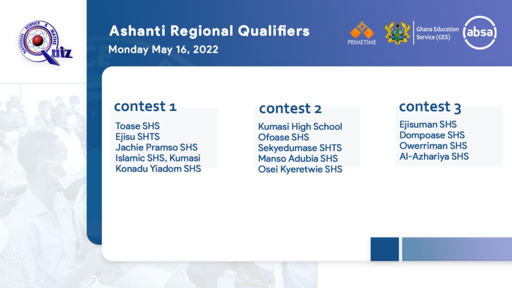 NSMQ 2022 regional qualifiers begin on April 25; here are all the fixtures NSMQ 2022 regional qualifiers begin on April 25; here are all the fixtures