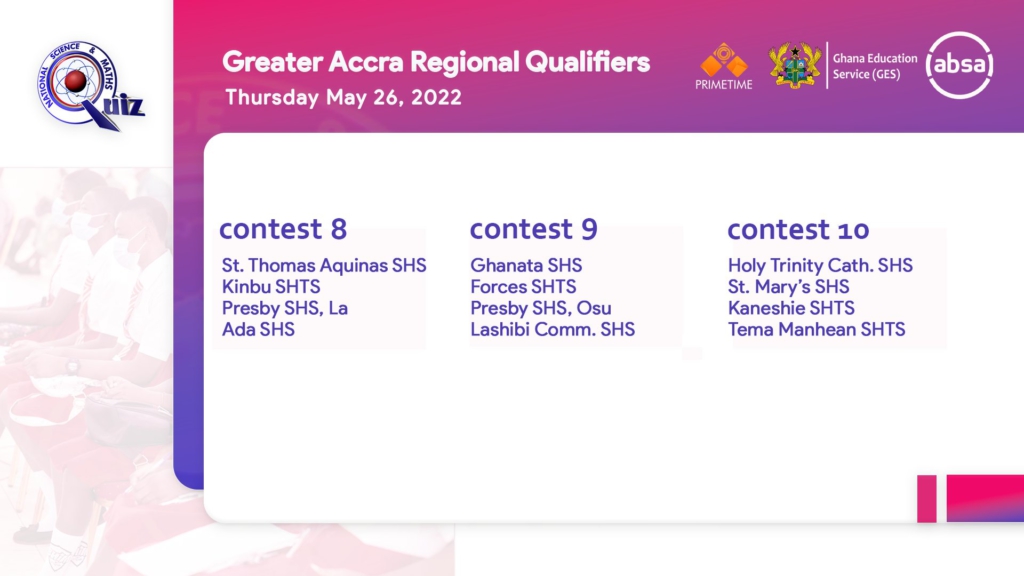 NSMQ 2022 regional qualifiers begin on April 25; here are all the fixtures