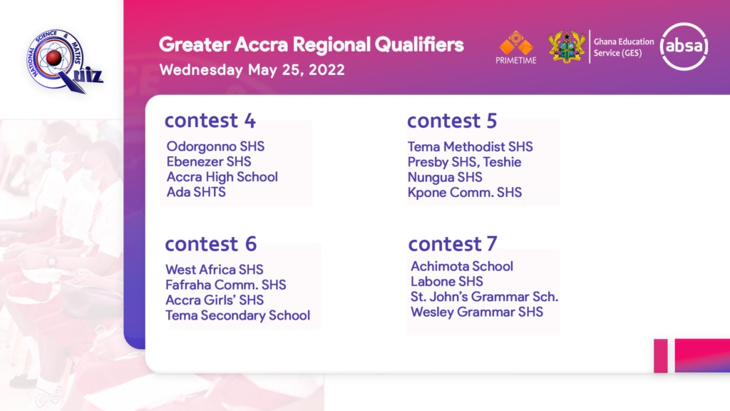 NSMQ 2022 regional qualifiers begin on April 25; here are all the fixtures