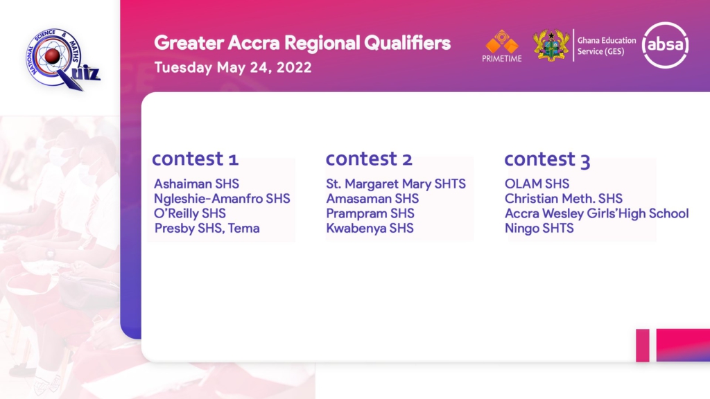 NSMQ 2022 regional qualifiers begin on April 25; here are all the fixtures