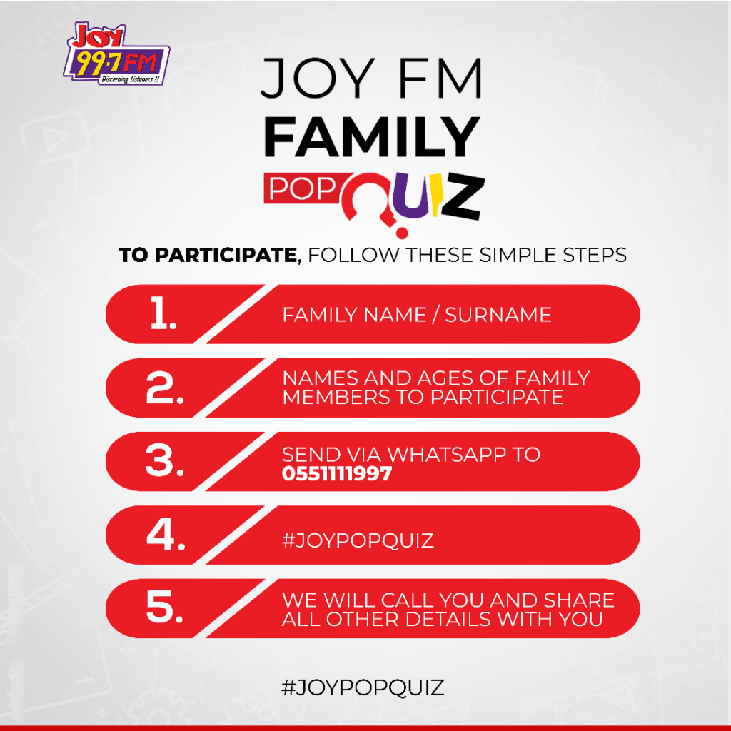 Joy FM's Family Pop Quiz to debut on May 1