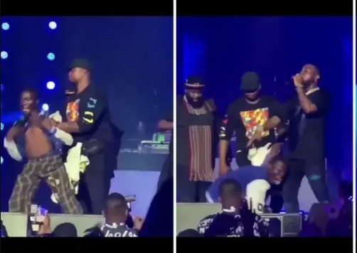 Fan Thrown Off Stage For Interrupting Davidos Performance With Rick Ross