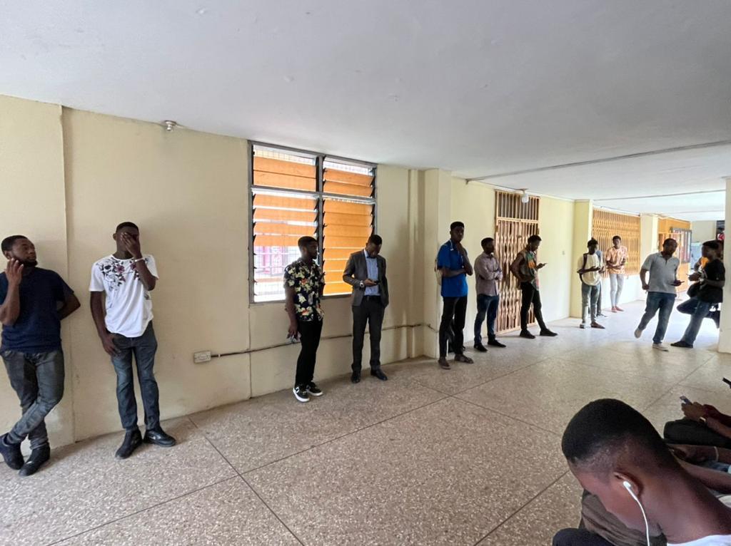 KNUST students throng office of Student Loan Trust Fund