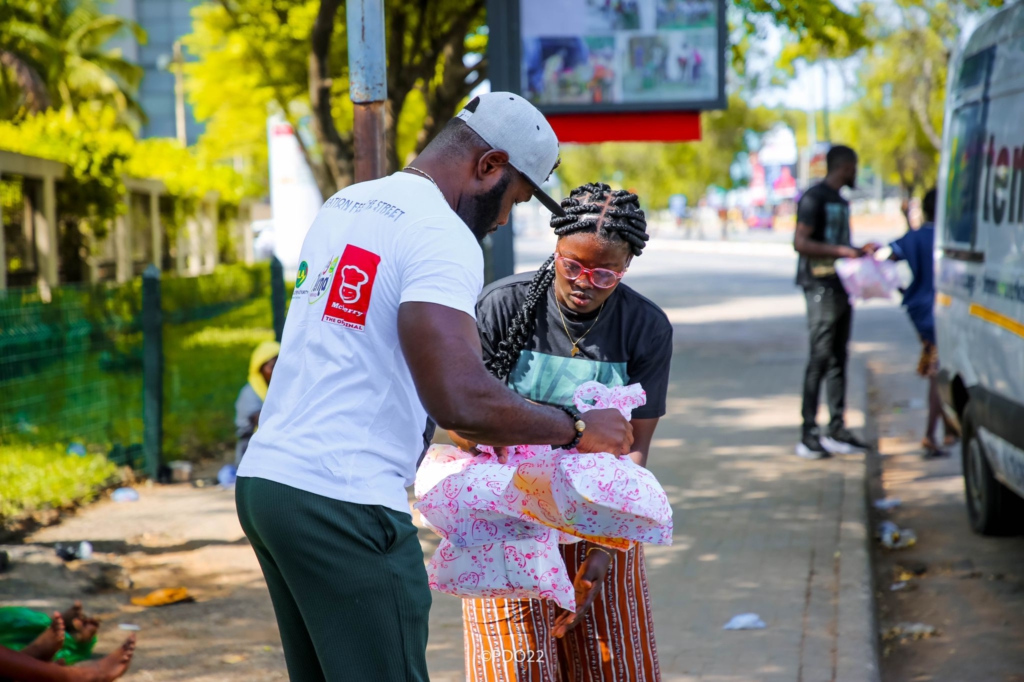Prince David Osei spends Easter supporting, feeding less fortunate in society