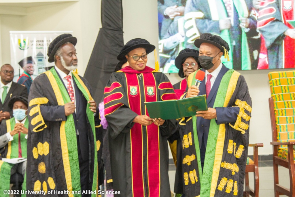 UHAS confers honorary doctorate degree on Prof Margaret Gyapong UHAS confers honorary doctorate degree on Prof Margaret Gyapong