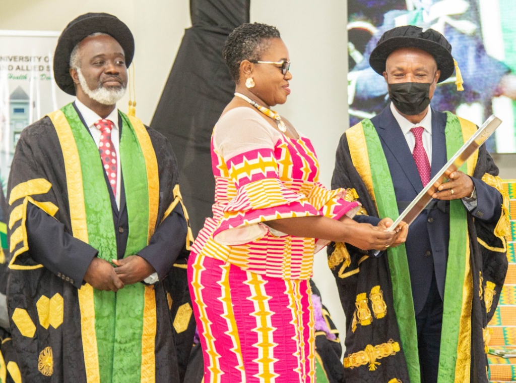 UHAS confers honorary doctorate degree on Prof Margaret Gyapong UHAS confers honorary doctorate degree on Prof Margaret Gyapong
