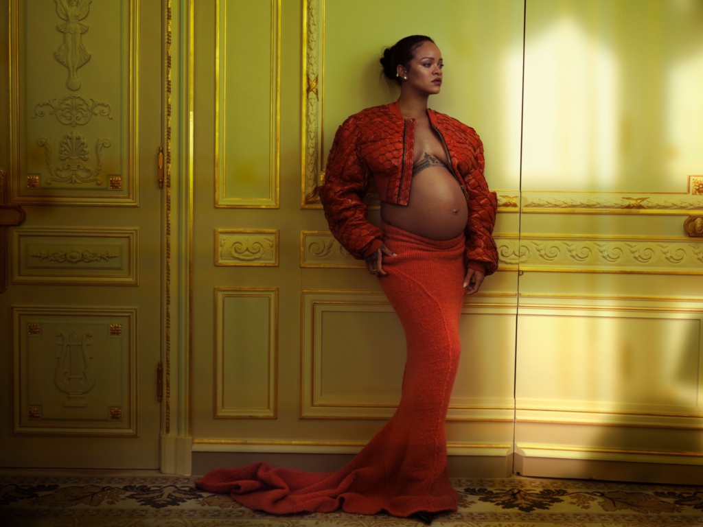 Rihanna shows stunning bare bump photos in Vogue cover shoot