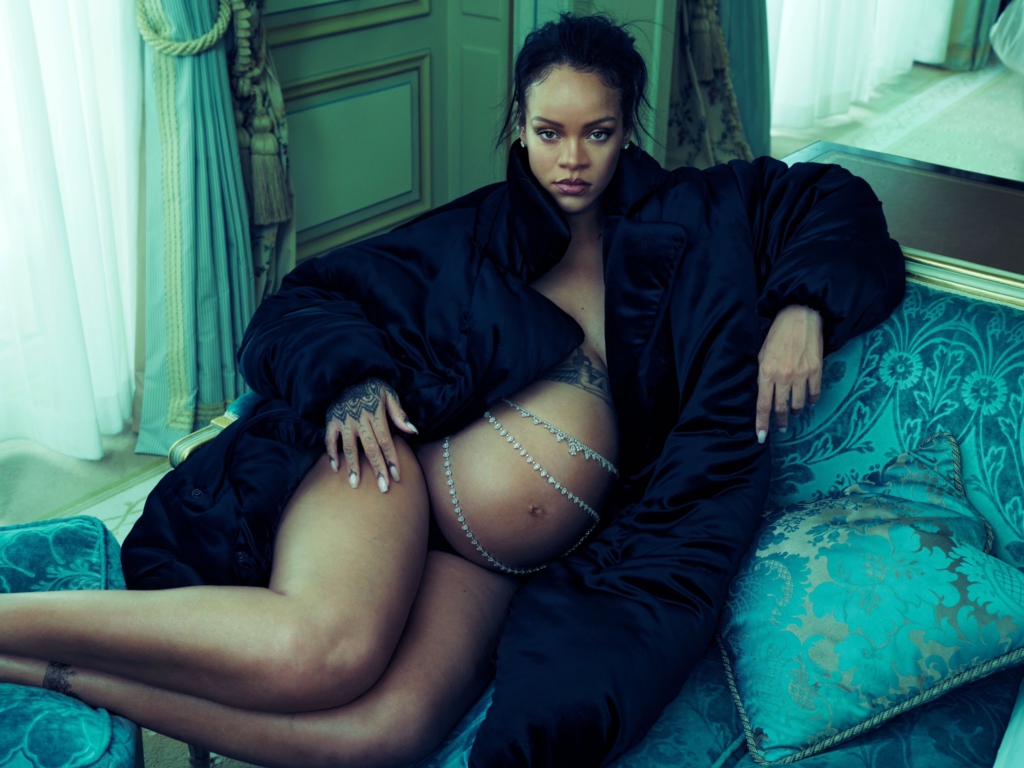 Rihanna shows stunning bare bump photos in Vogue cover shoot