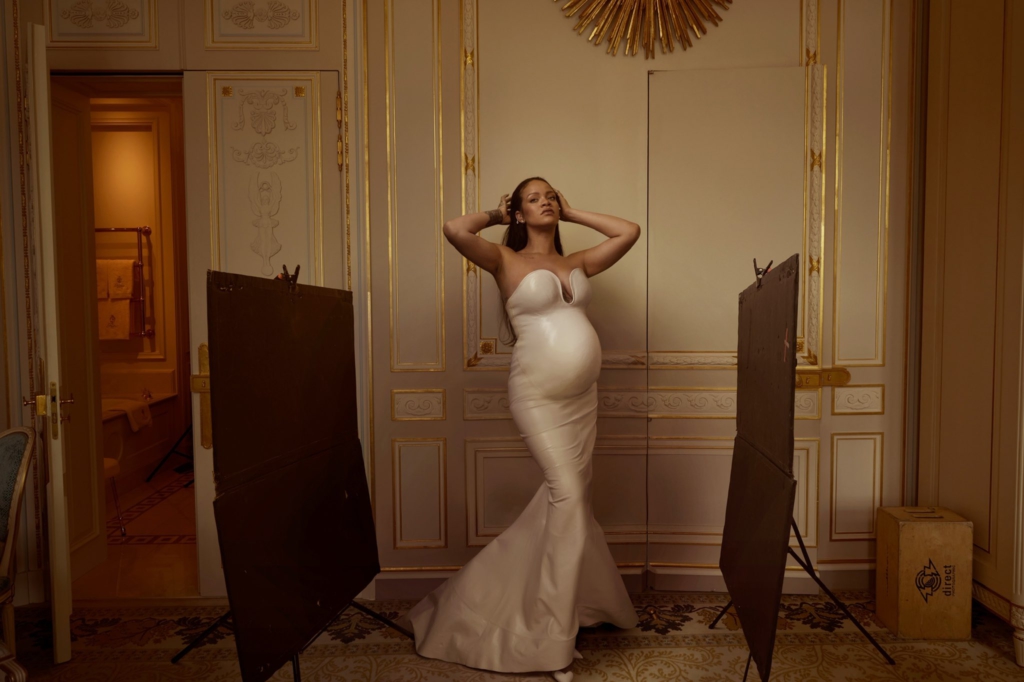 Rihanna shows stunning bare bump photos in Vogue cover shoot